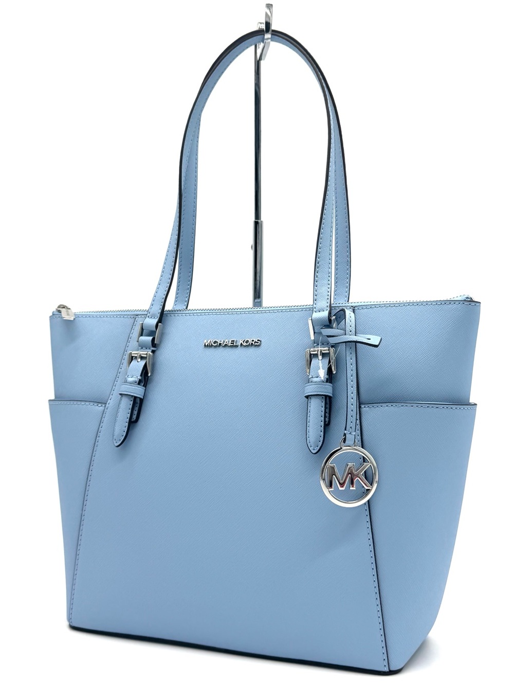 Michael Kors Jet Set Medium Pocket Tote Bag South Pacific Blue